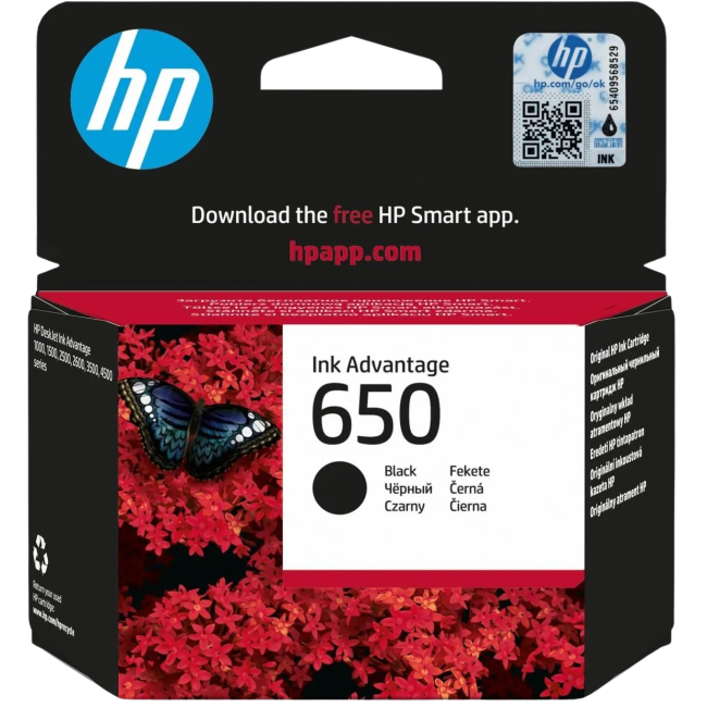 Tusz HP 650 BLACK do drukarek HP DeskJet 1515/ 2520/ 2545/ 3545